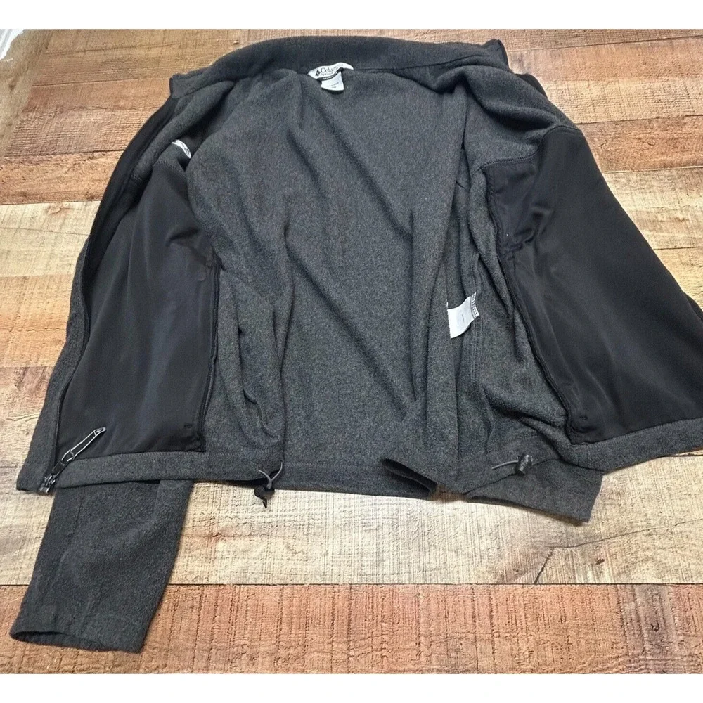 Columbia‎ Jacket Mens XXL Gray Fleece Full Zip Steens Mountain Zip Pockets